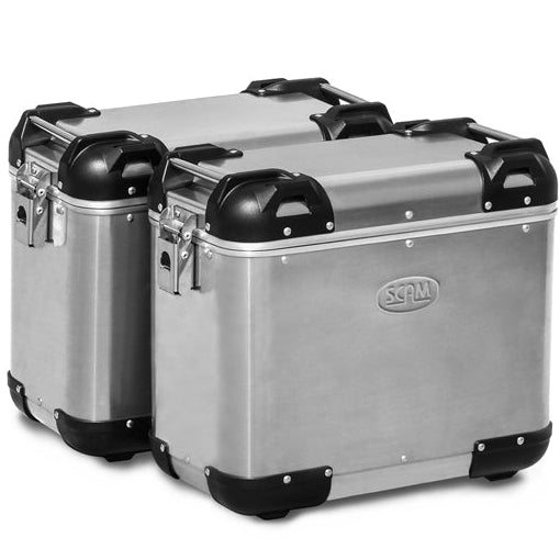 Baúl Scam  Aluminio cepillado lateral 36L Ushuaia