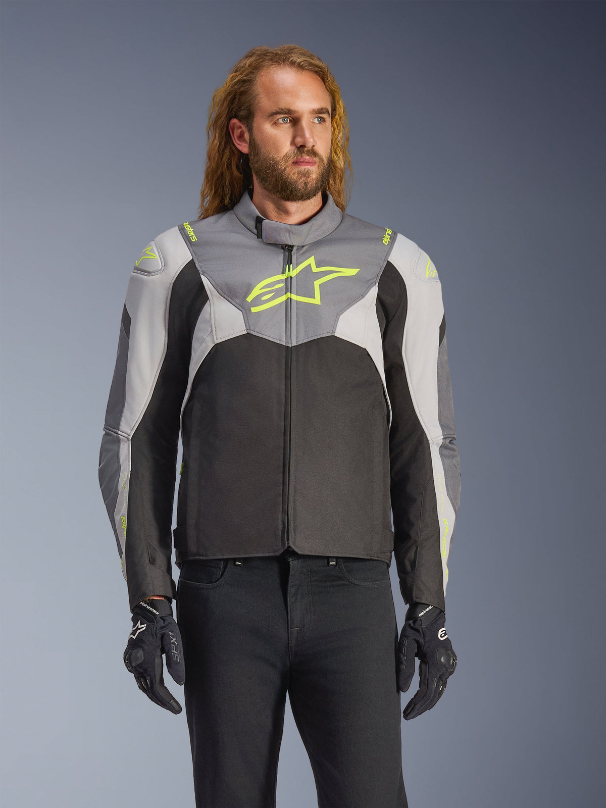 Chaqueta Alpinestars T-Jaws V4 Waterproof - Black Ice Gray Dark Gray