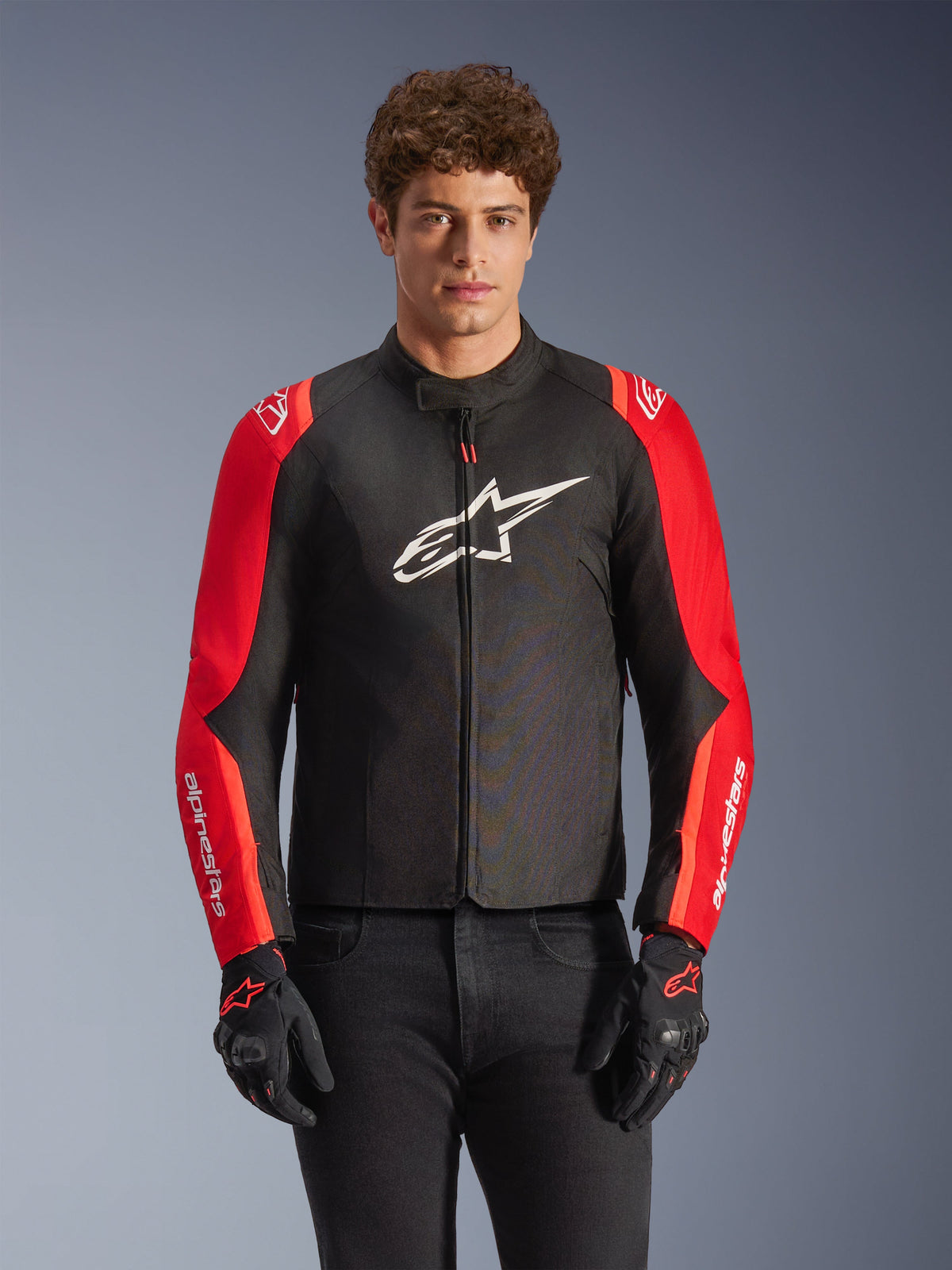 Chaqueta Alpinestars T-SPS V2 Waterproof - Black/Red/Red Fluo