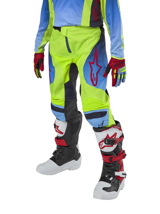Pantalon Alpinestars Juvenil 2024 Racer Hoen - Yellow Fluo Blue Night Navy