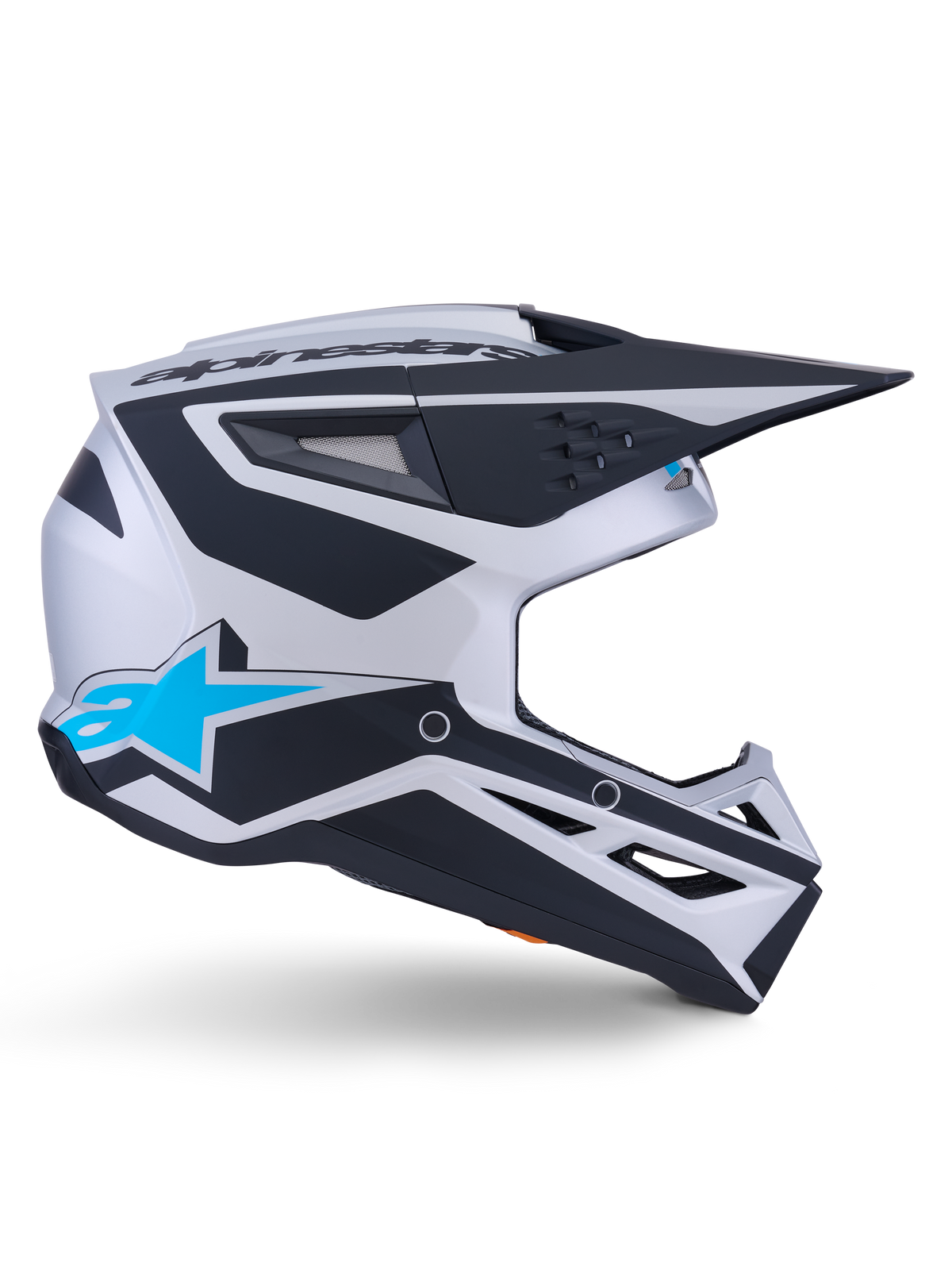Casco Alpinestars S-M3 Heat ECE 22.06 - Silver Blue Black Matt