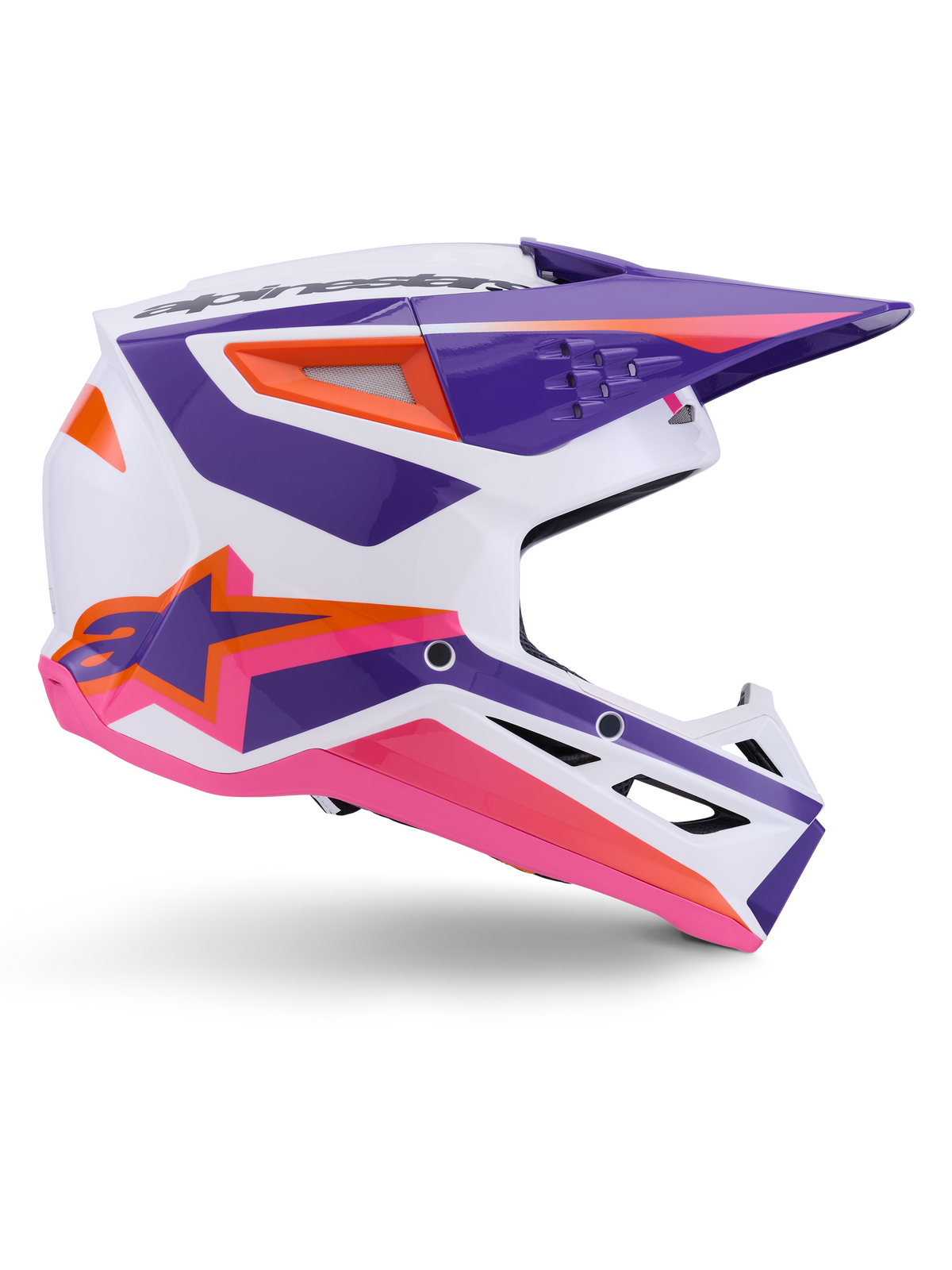 Casco Alpinestars S-M3 Heat ECE 22.06 - White Purple Pink Glossy