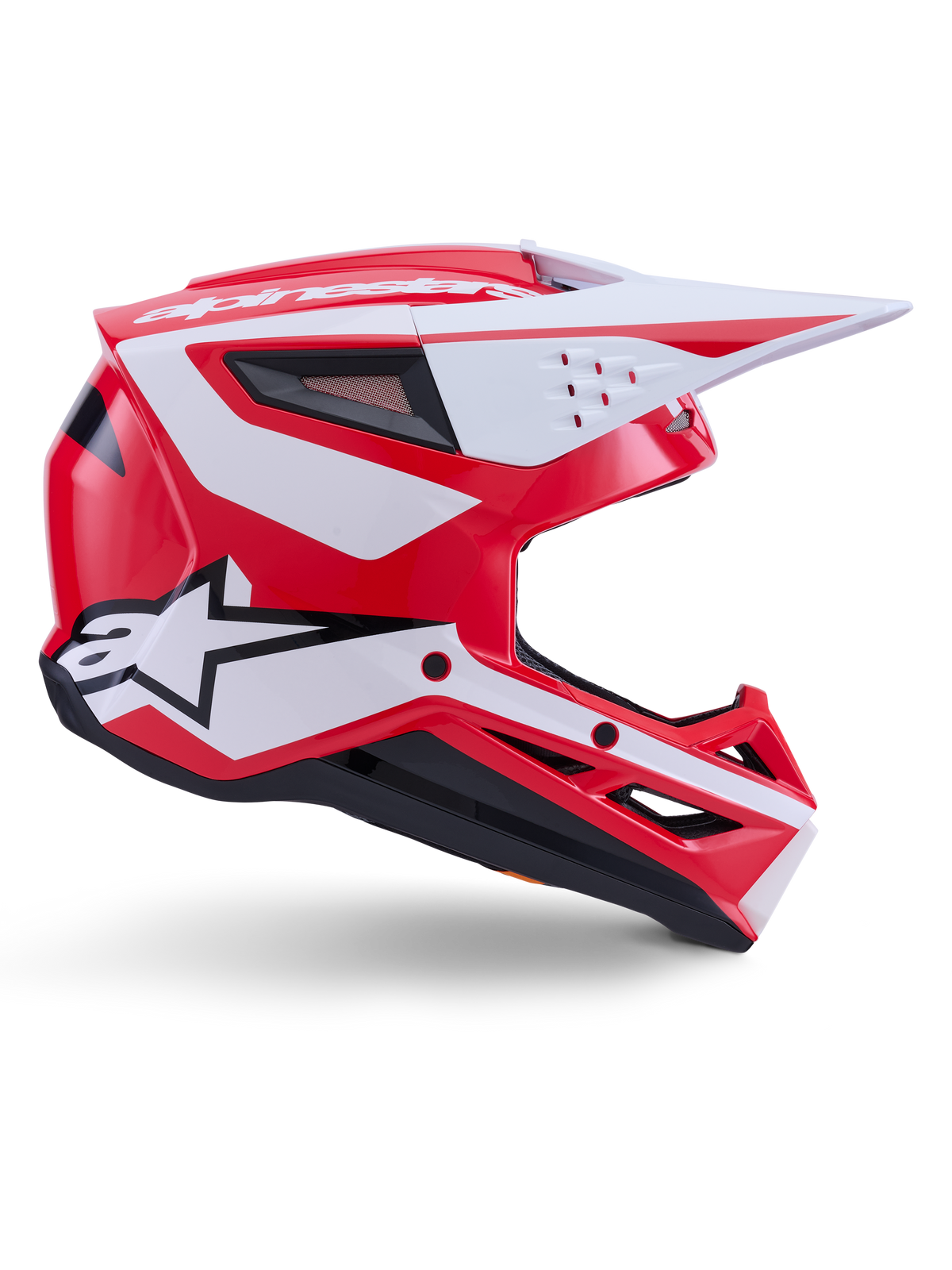 Casco Alpinestars S-M3 Heat ECE 22.06 - Red/White/Black Glossy