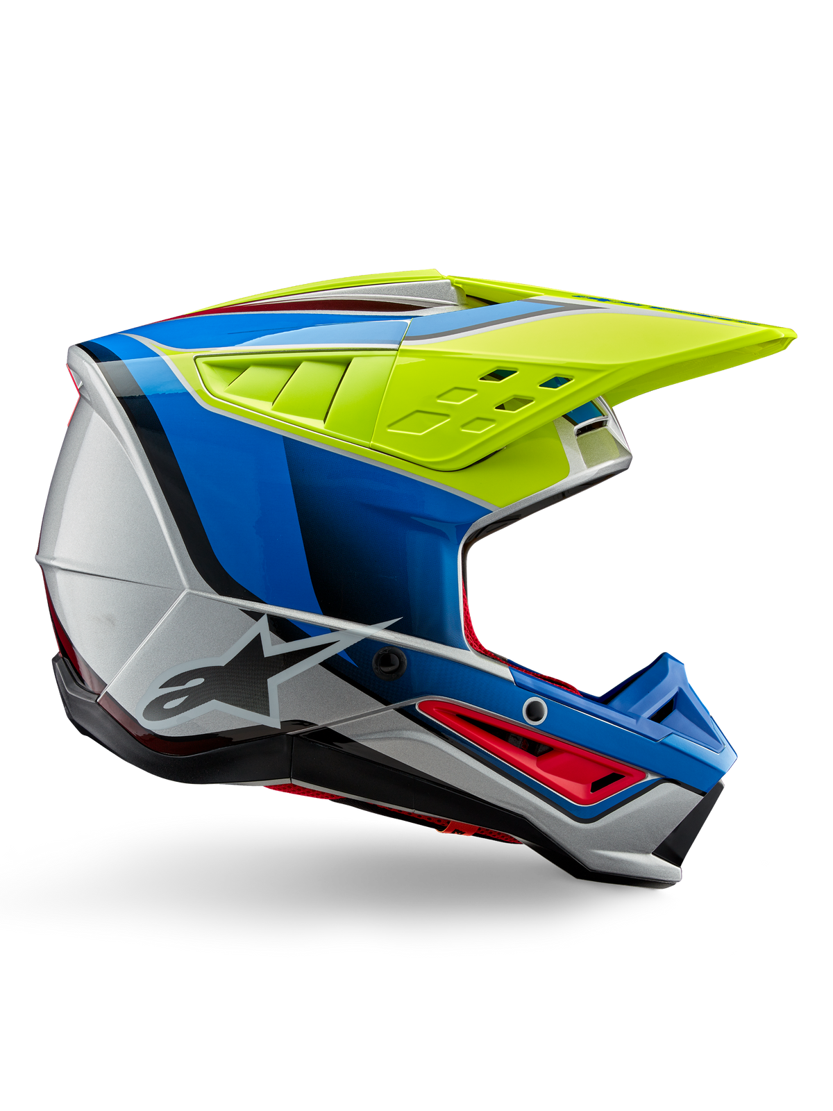 Casco Alpinestars S-M5 Sail ECE 22.06 - Yellow Fluo/Enamel/Blue Silver Glossy
