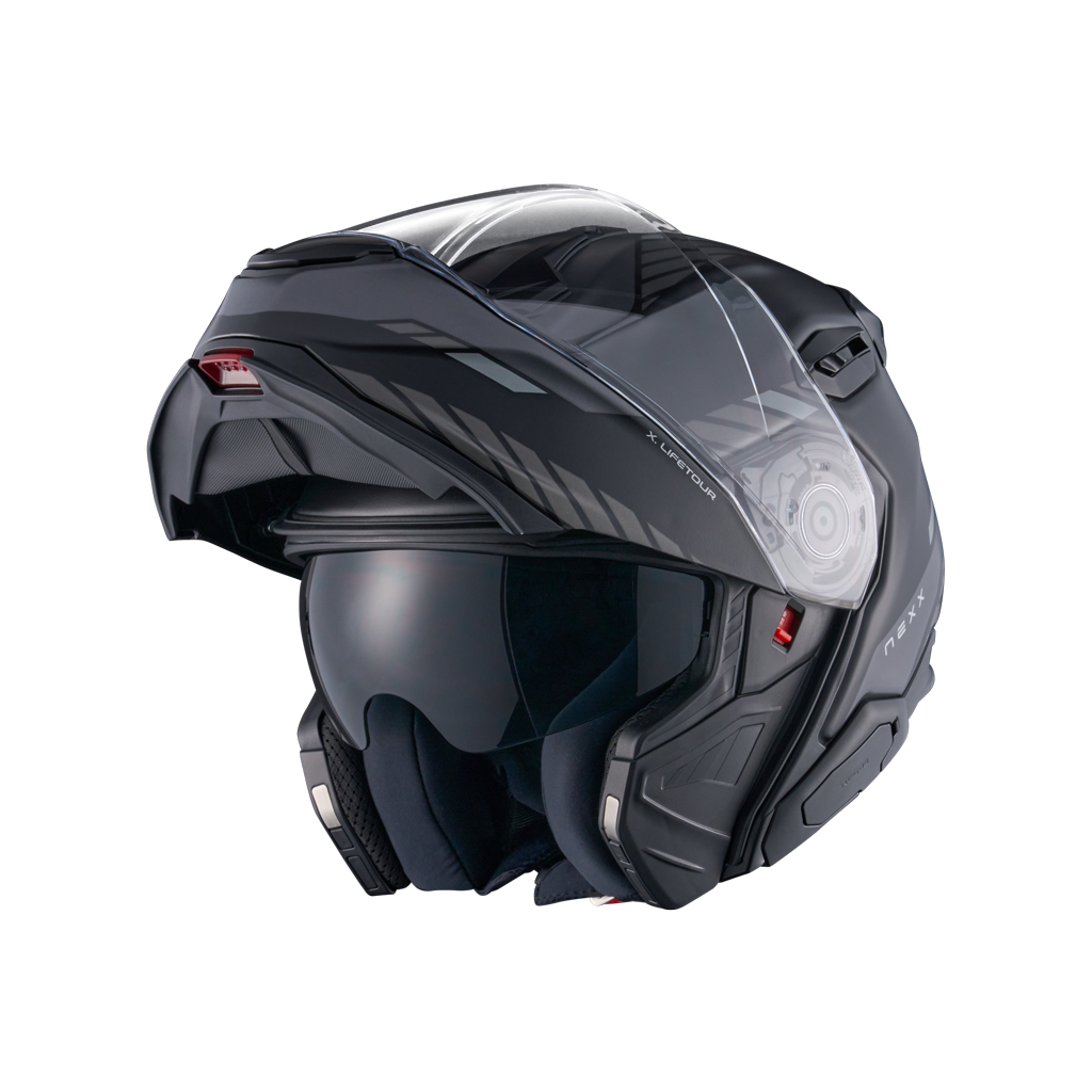 Casco Nexx X.LIFETOUR Globe - BLACK.GREY MT - vista 2