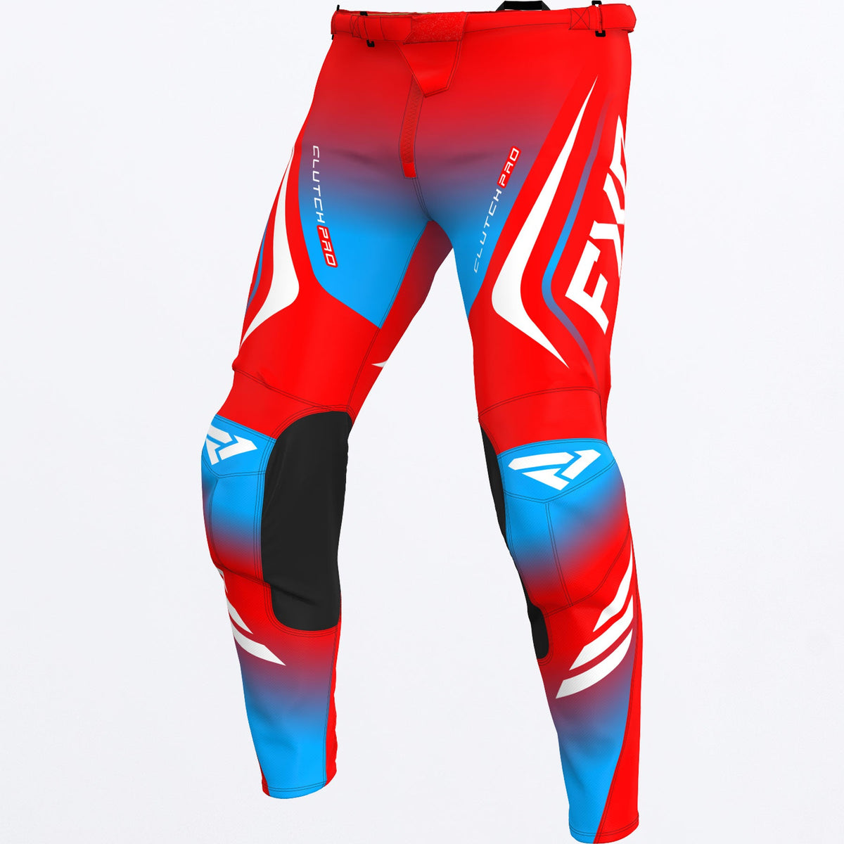 Pantalon FXR Clutch Pro MX - Red/White/Cyan - vista oficial 1