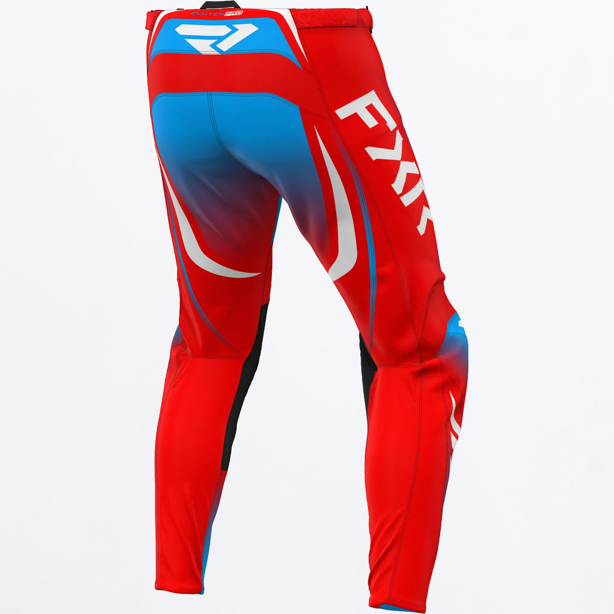 Pantalon FXR Clutch Pro MX - Red/White/Cyan - vista oficial 2