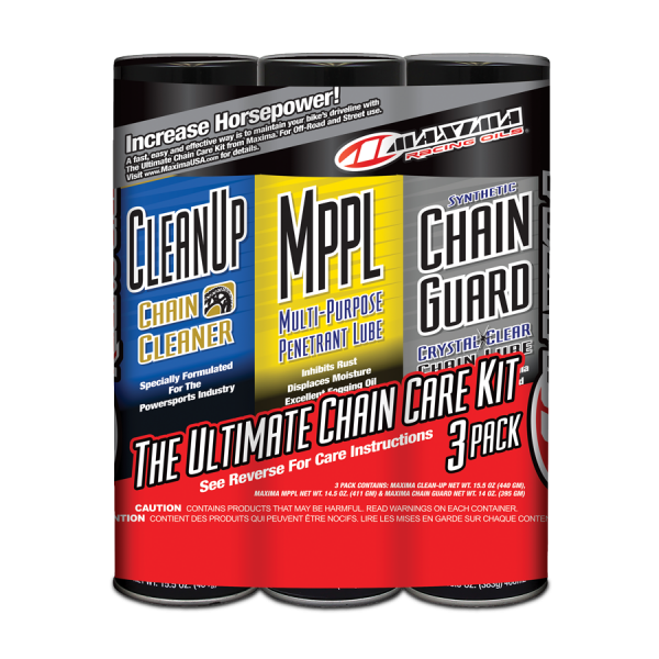 Maxima SYN CHAIN GUARD ULTIMATE CHAIN CARE COMBO KIT 3-PACK AEROSOL