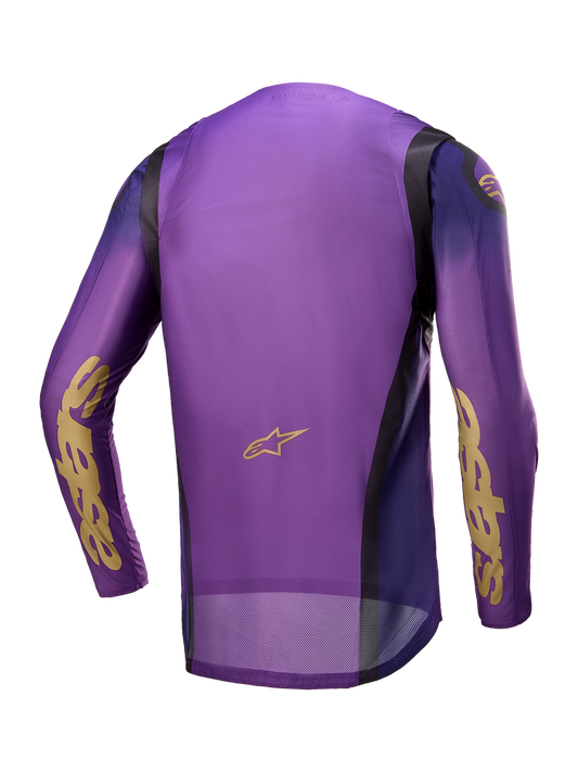 Jersey Alpinestars Supertech Champ - ULT.VIOLT/GLD/BLK - espalda