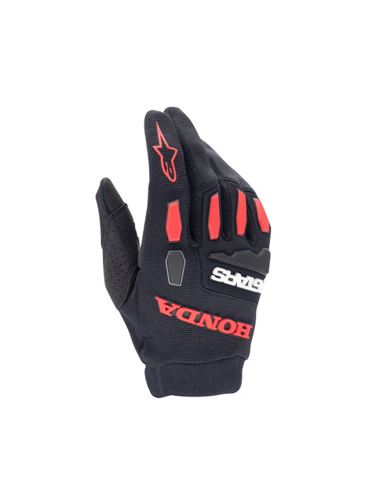 Guantes Alpinestars Honda Full Bore Black/Bright Red - frente