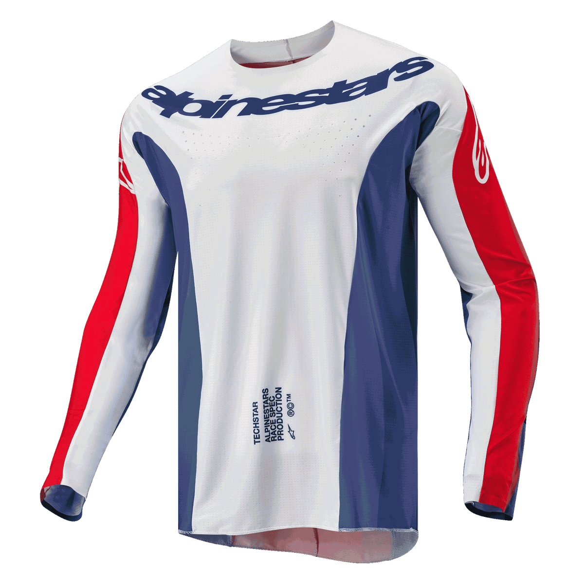 Jersey Alpinestars Techstar Pneuma Blue Mars Red White 3766924-736 - vista frontal
