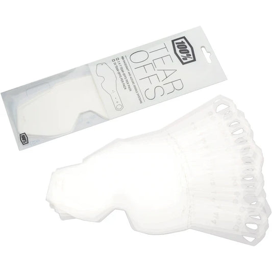 100% Tear-Off 51011 – Láminas de Repuesto para Gafas Racecraft, Accuri y Strata