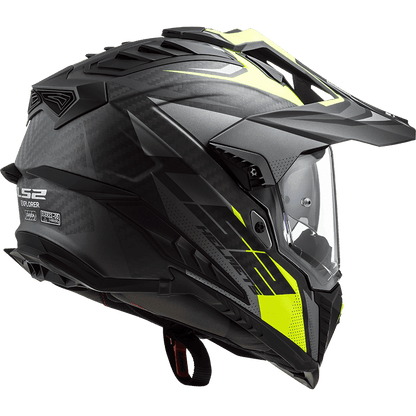 Casco LS2 Explorer Carbon Focus - Titanium Hi-Viz Yellow Matt