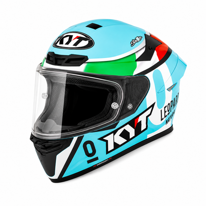 Casco KYT TT Revo Leopard Replica Tricolore - Giga Racing