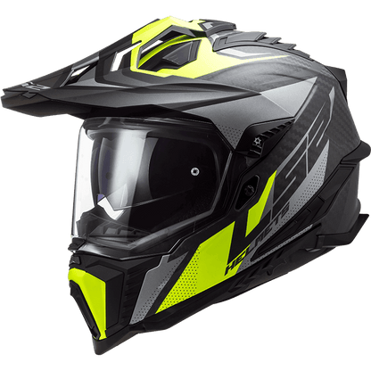 Casco LS2 Explorer Carbon Focus - Titanium Hi-Viz Yellow Matt