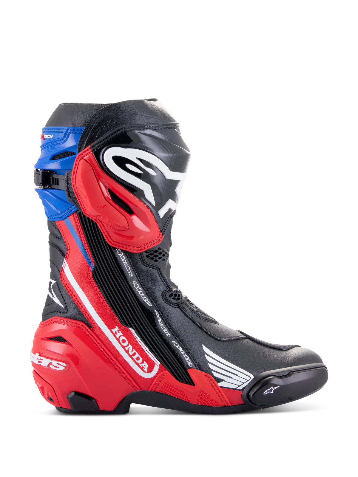 Calzado Alpinestars Honda Supertech R - Black Bright Red Blue