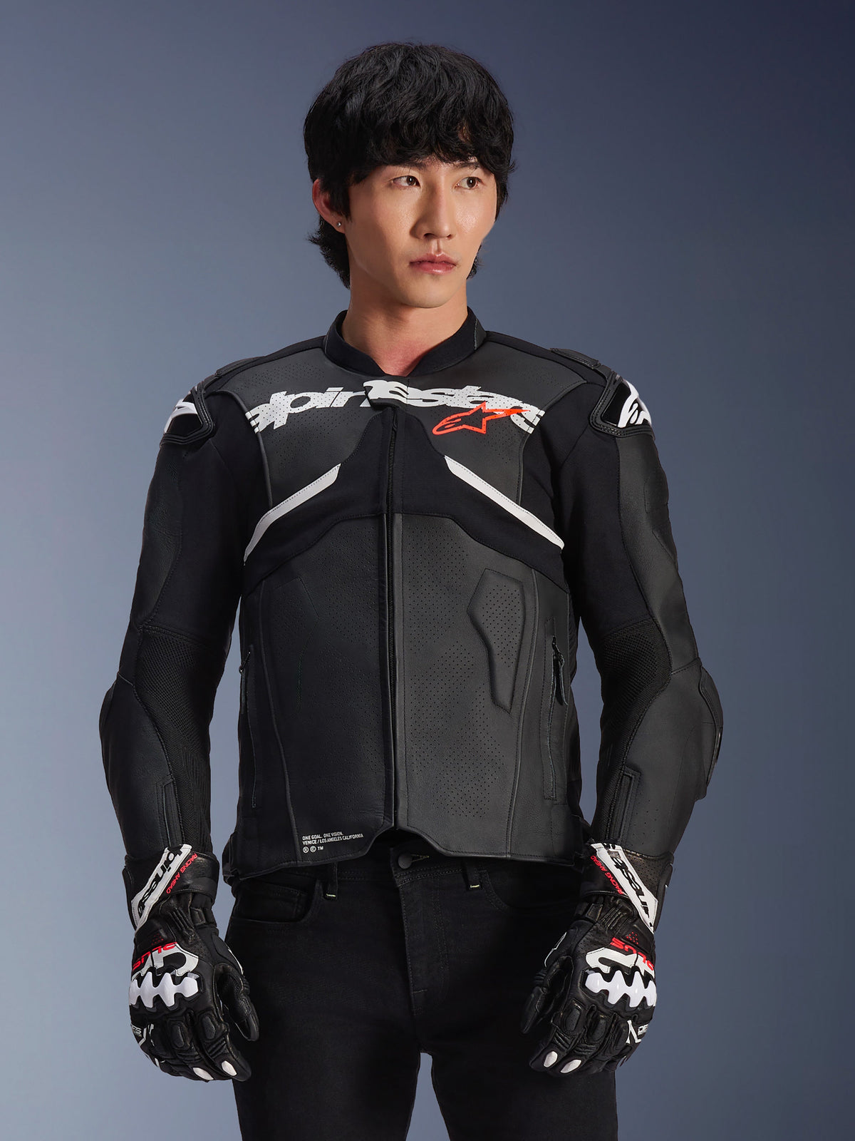 Chaqueta Alpinestars Atem V5 Leather - Black White