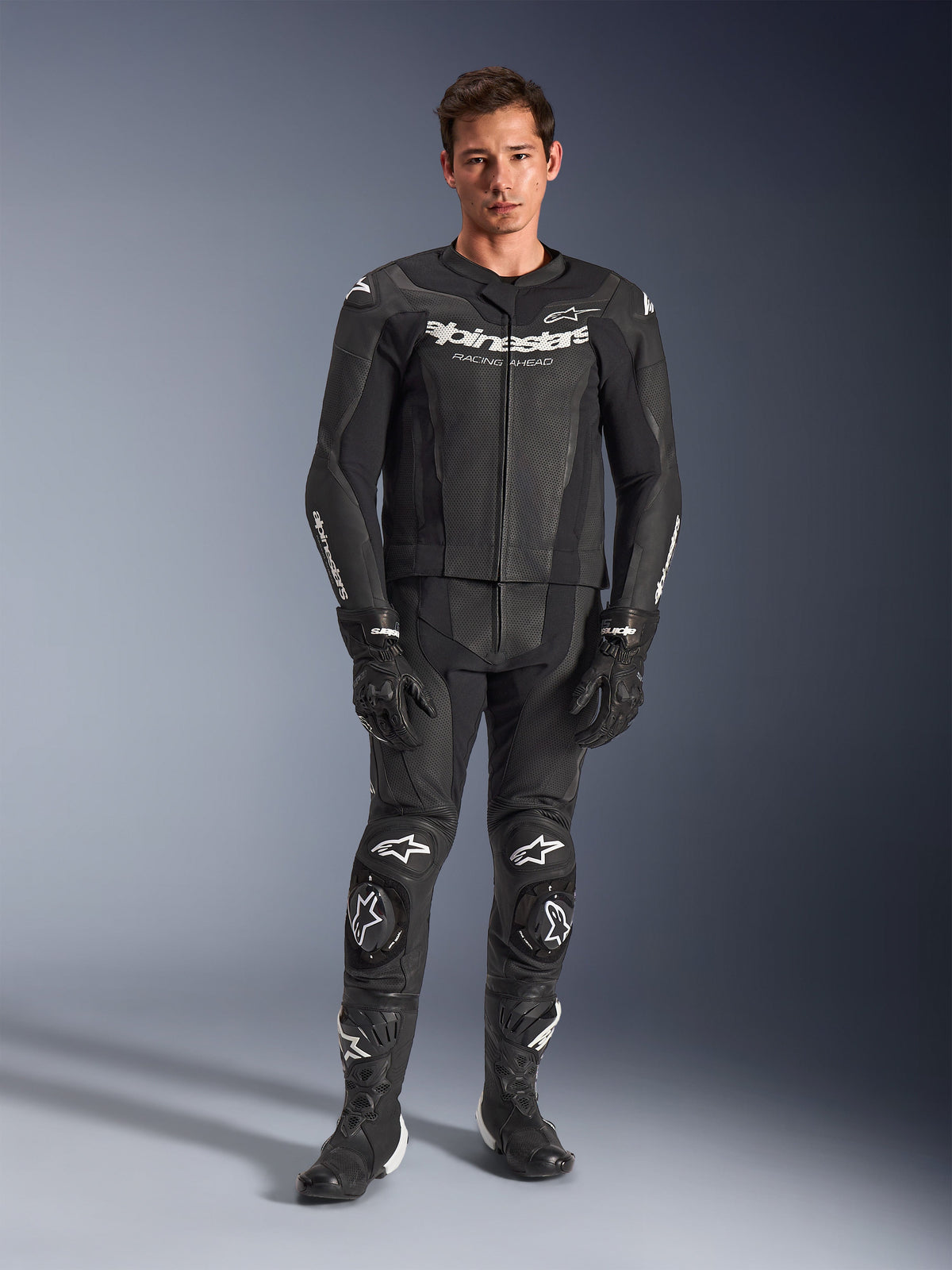 Mono Alpinestars GP Force V2 Leather - 2 Piece - Black
