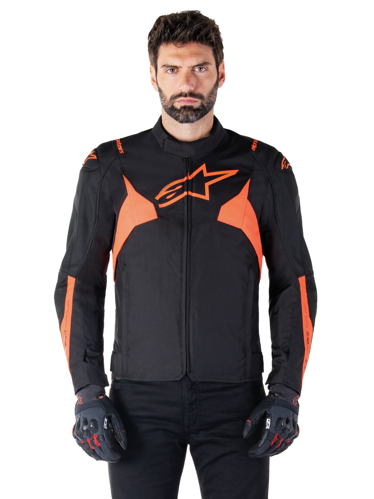 Chaqueta Alpinestars T-Jaws V4 Waterproof - Black Red Fluo