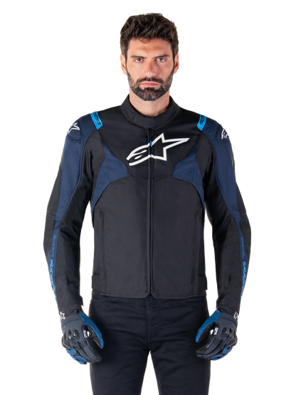Chaqueta Alpinestars T-Jaws V4 Waterproof - Black Dark Blue Blithe Blue