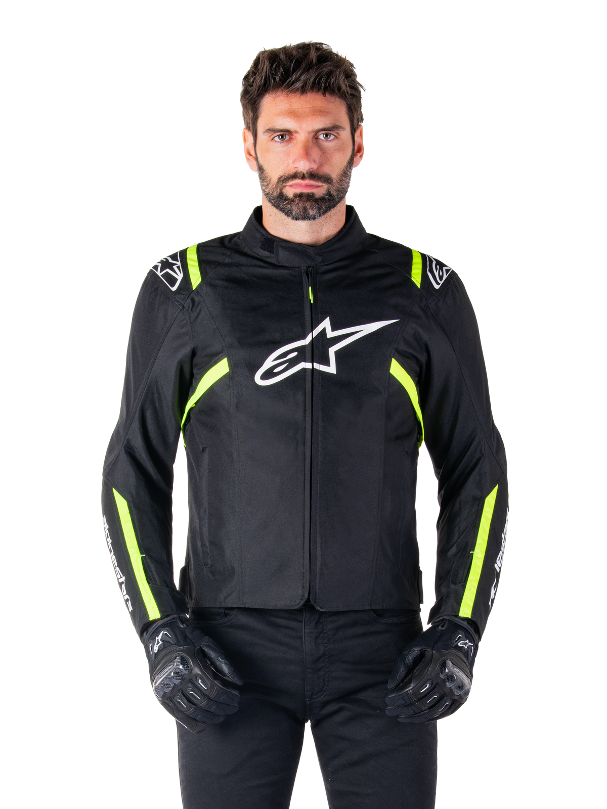 Chaqueta Alpinestars T-SPS V2 Waterproof - Black/White/Yellow Fluo