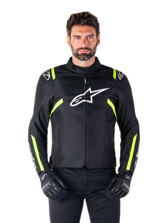 Chaqueta Alpinestars T-SPS V2 Waterproof - Black/White/Yellow Fluo