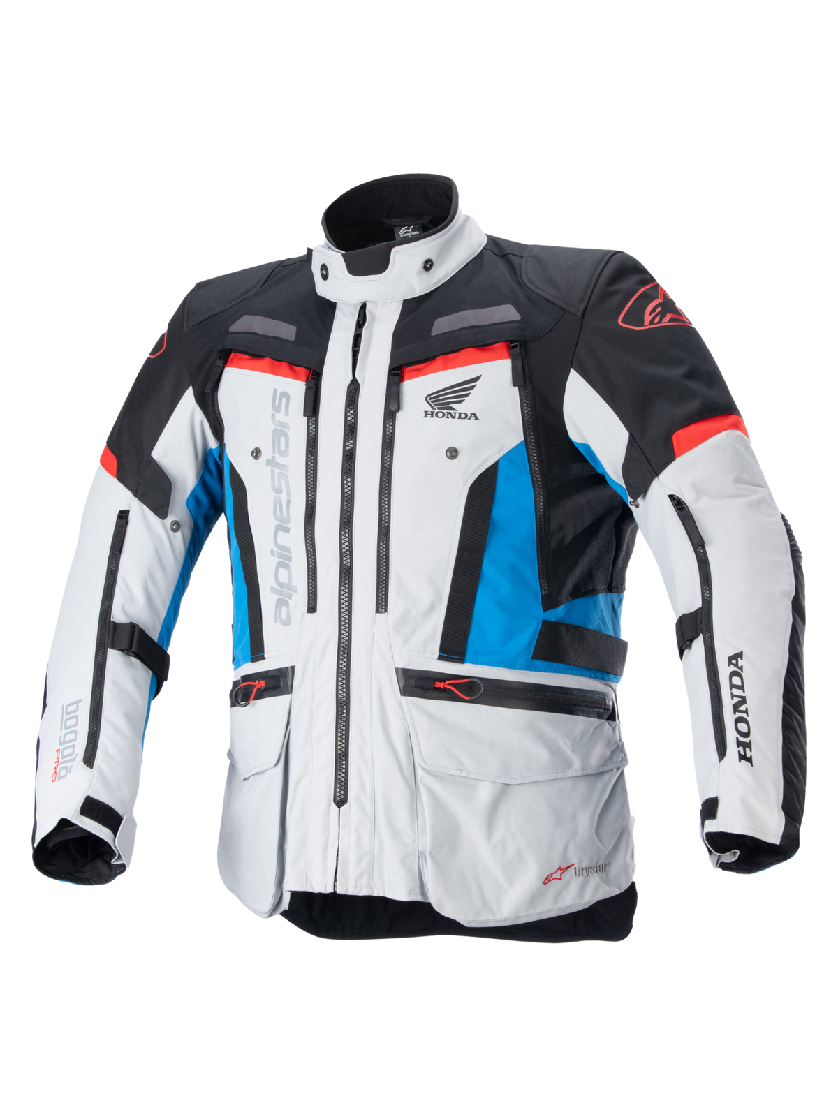 Chaqueta Alpinestars Honda Bogota' Pro Drystar® - Ice Gray Blue Bright Red