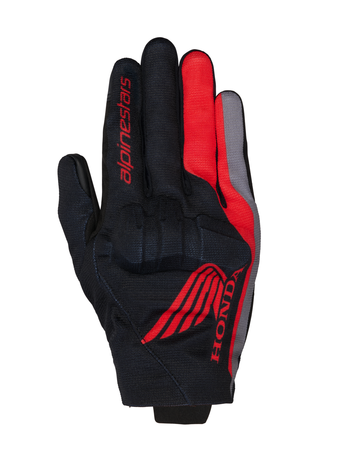 Guantes Alpinestars Honda Reef V2 - Black Bright Red Dark Gray