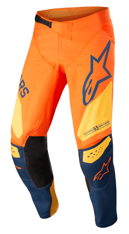 Pantalon Alpinestars Techstar Factory - Orange Dark Blue Warm Yellow