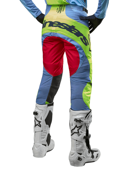 Pantalon Alpinestars 2024 Techstar Ocuri - Light Blue Yellow Fluo Red Ber