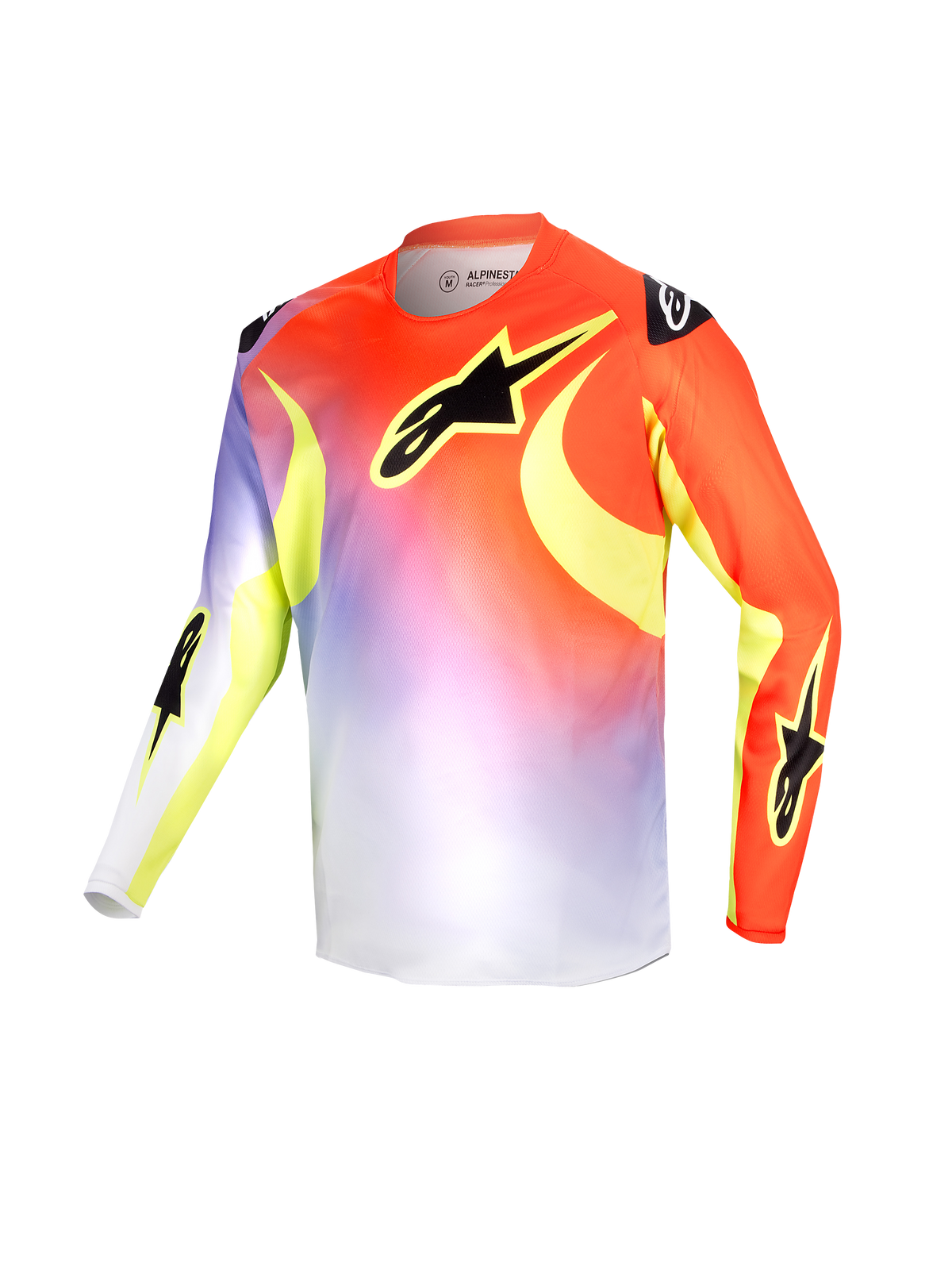 Jersey Alpinestars Juvenil 2024 Racer Lucent - White Neon Red Yellow Fluo