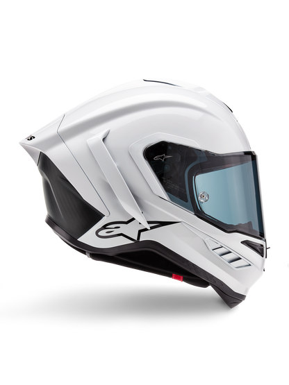 Casco Alpinestars Supertech R10 Solid - White Glossy Black Matt