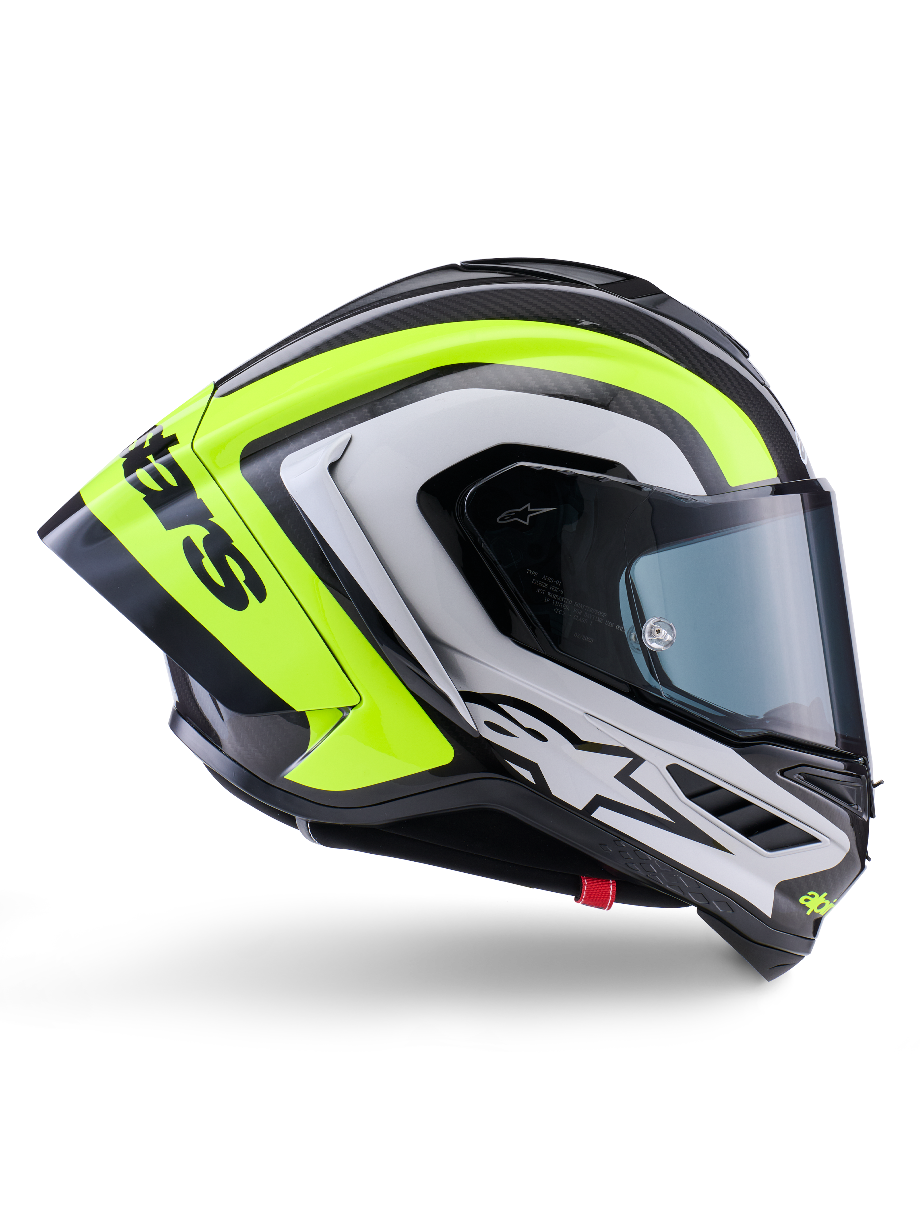 Casco Alpinestars Supertech R10 Arius - Blk Silver Yellow Fluo Glossy