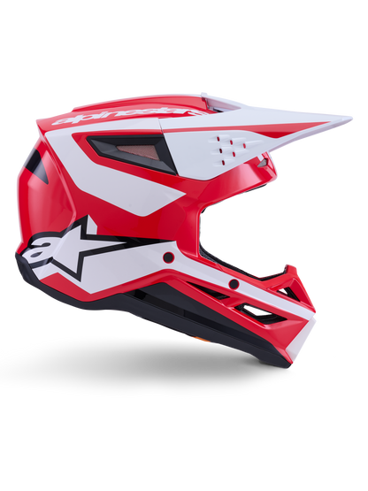 Casco Alpinestars S-M3 Heat ECE 22.06 - Red/White/Black Glossy