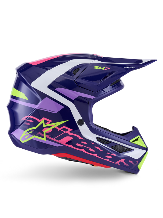 Casco Alpinestars S-M7 Deed ECE 22.06 - Purple Pink Glossy
