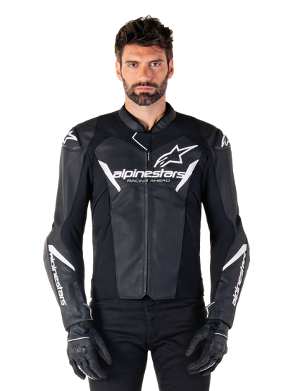 Chaqueta  Alpinestars Faster V3 cuero - Black White