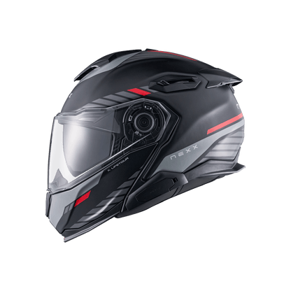 Casco Nexx X.LIFETOUR Globe - BLACK.RED MT - vista 1