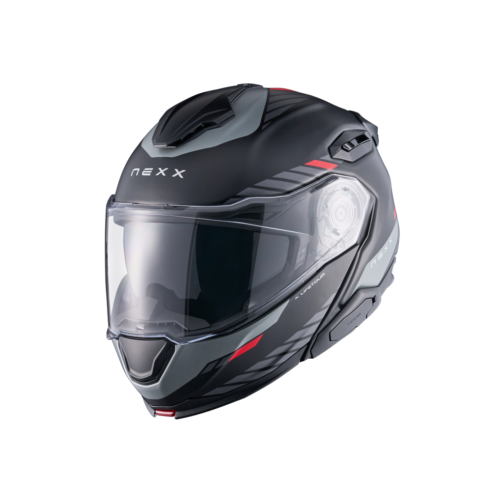 Casco Nexx X.LIFETOUR Globe - BLACK.RED MT - vista 2