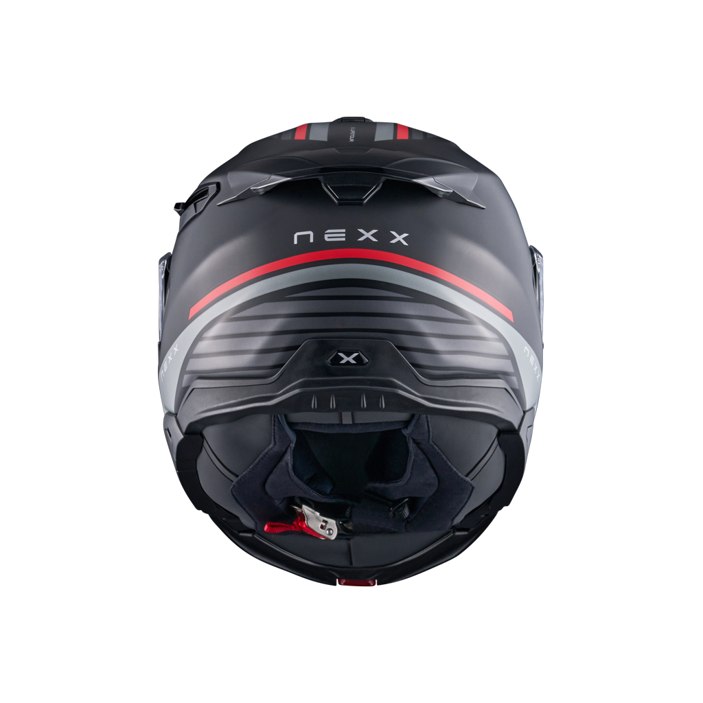 Casco Nexx X.LIFETOUR Globe - BLACK.RED MT - vista 3