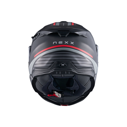 Casco Nexx X.LIFETOUR Globe - BLACK.RED MT - vista 3