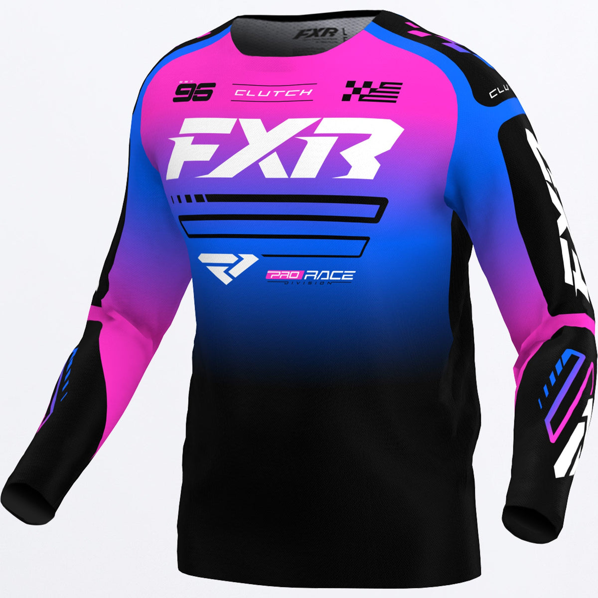 Jersey FXR Kids Clutch MX - Black/Blue/Pink - vista oficial 1