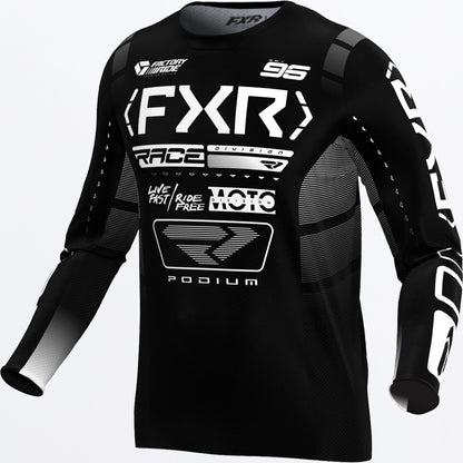 Jersey FXR Podium MX - Black/White - vista oficial 1