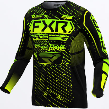 Jersey FXR Podium MX - Black/HiVis/Lime - vista oficial 1