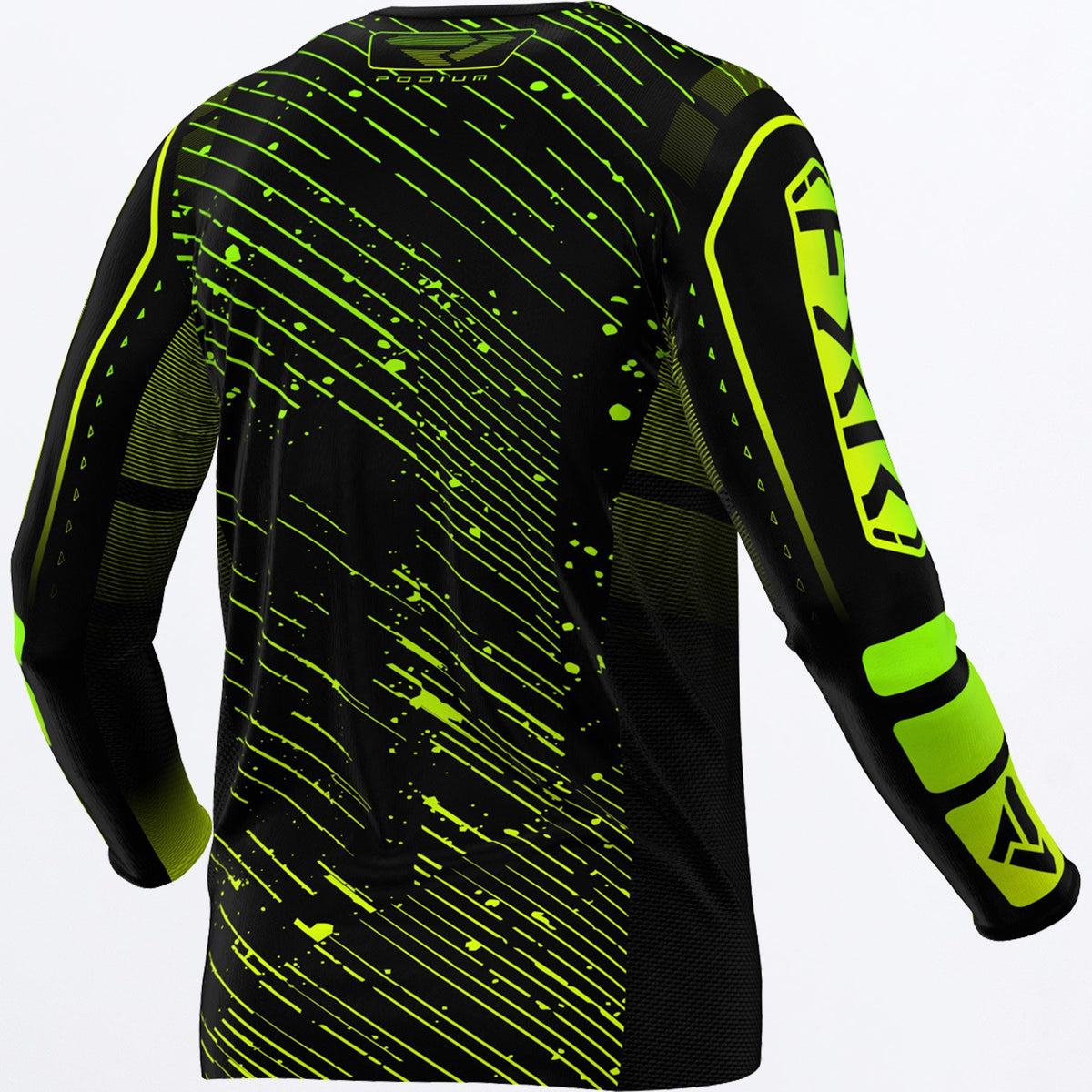 Jersey FXR Podium MX - Black/HiVis/Lime - vista oficial 2