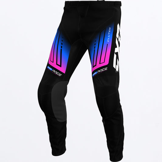 Pantalon FXR Kids Clutch MX - Black/Blue/Pink - vista oficial 1
