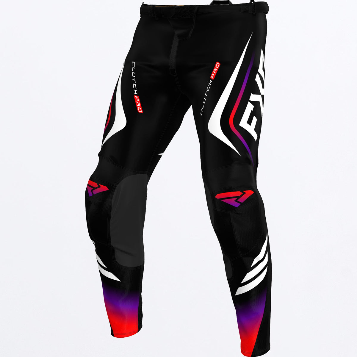 Pantalon FXR Clutch Pro MX - Black/Red/Purple - vista oficial 1