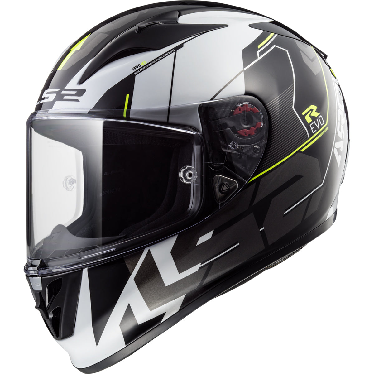 Casco LS2 Arrow Evo Techno - Black Grey Hi-Viz Yellow Gloss