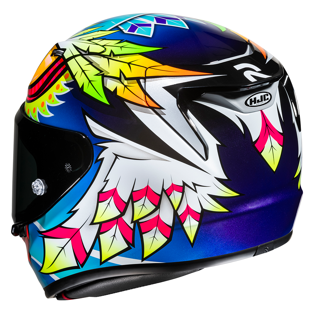 Casco HJC RPHA 12 Spasso - Blue Yellow Orange White - vista 3