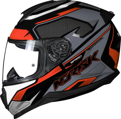 Casco Norisk Razor Speed - Negro, gris y naranja