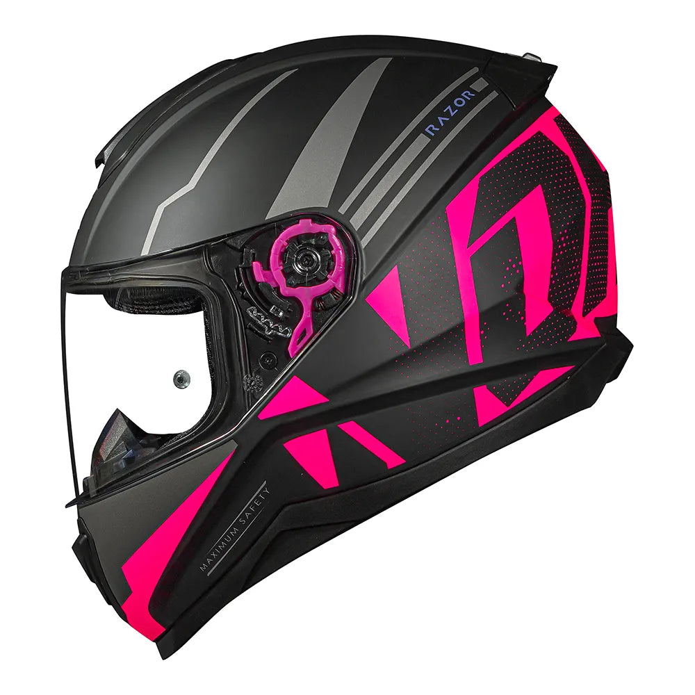 Casco Norisk Razor Full - Negro y rosa mate